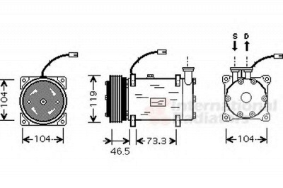 VAN WEZEL 0900k030 -  Компрессор, кондиционер
